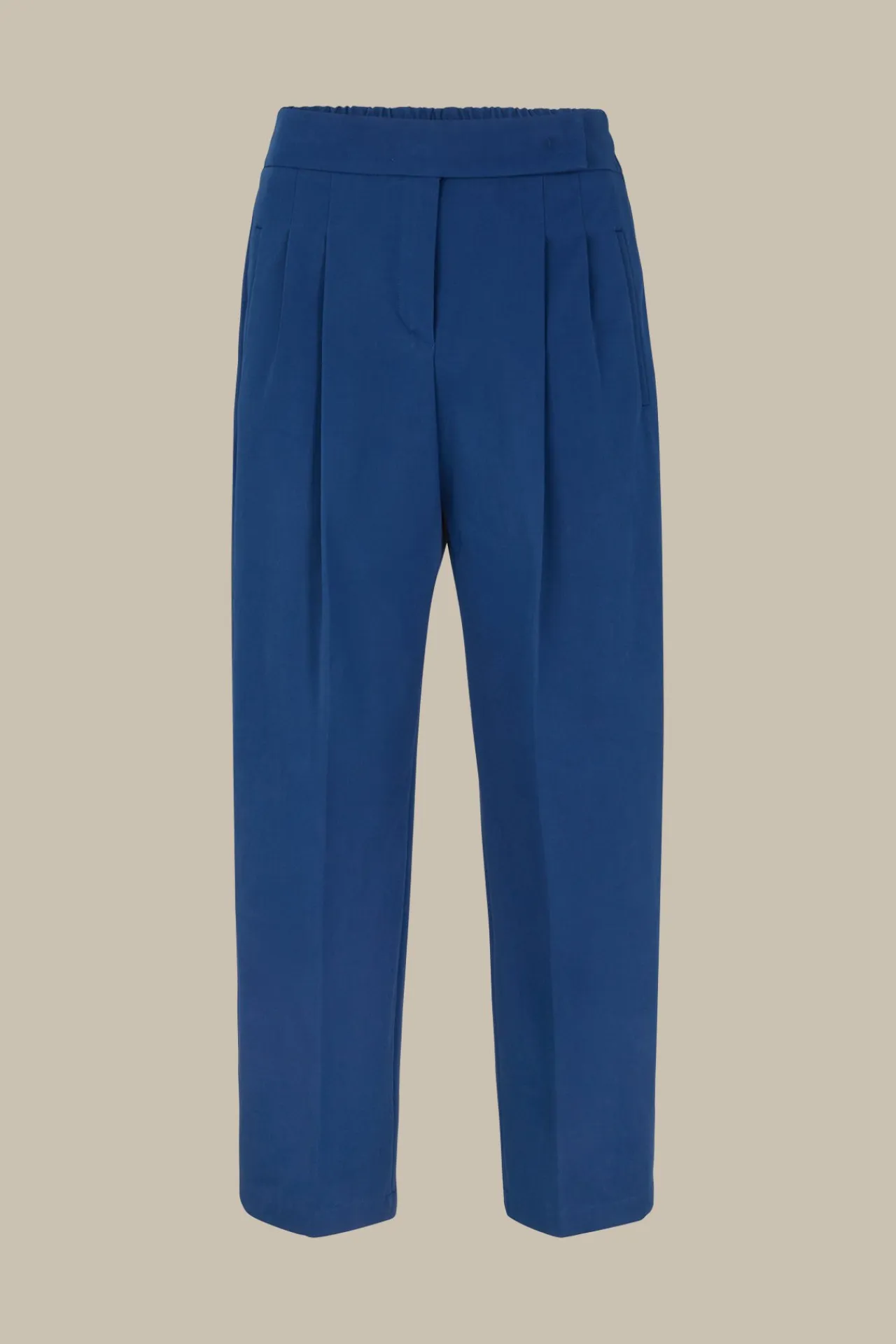 Baumwoll-Gabardine-Bundfalten-Hose In*Windsor Fashion