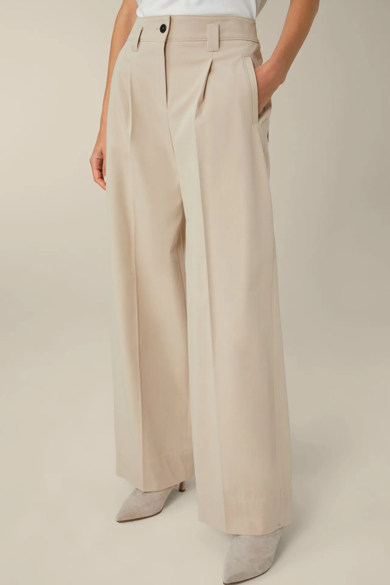 Baumwoll-Gabardine-Marlene-Hose In*Windsor Best