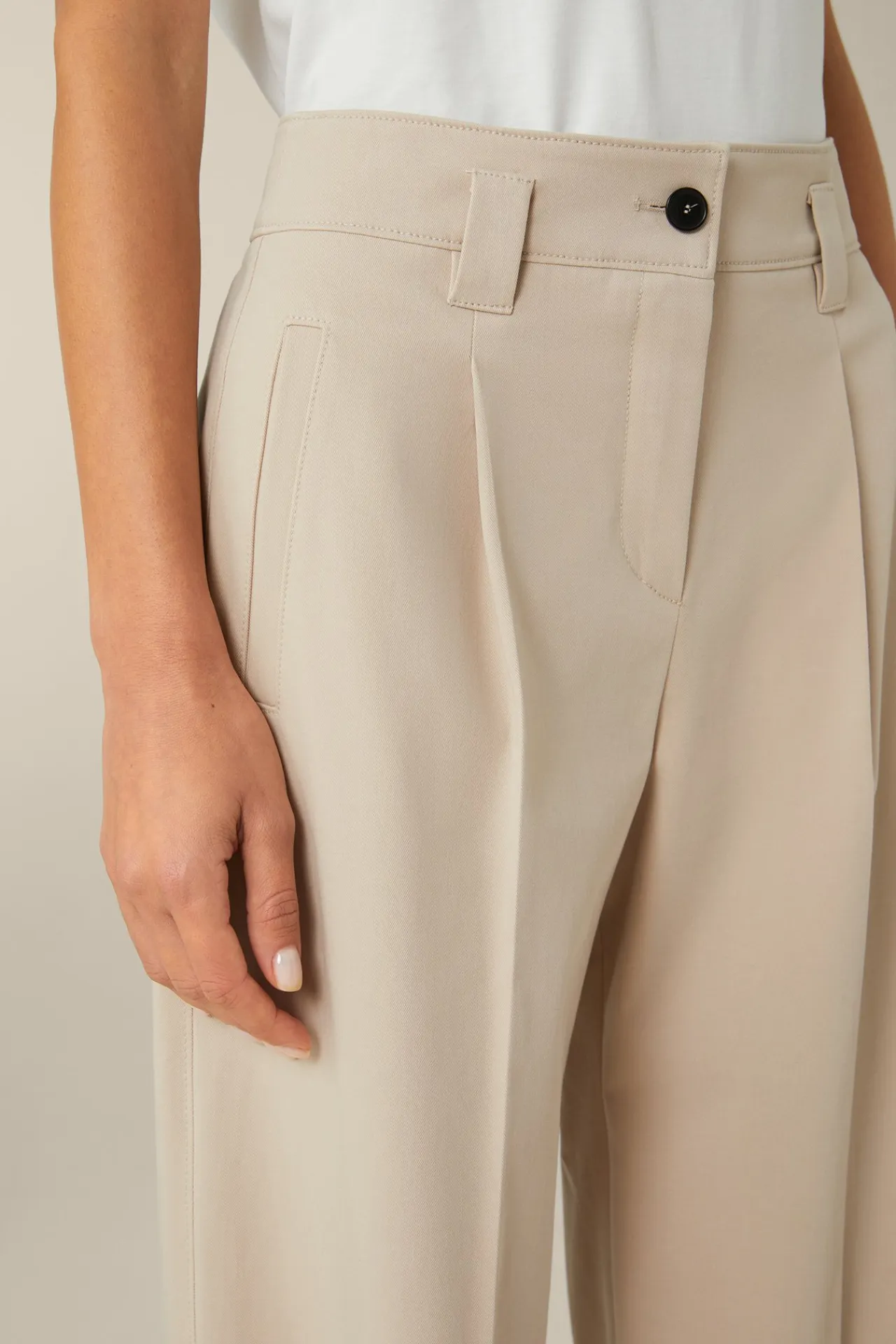 Baumwoll-Gabardine-Marlene-Hose In*Windsor Best