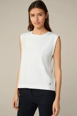 Baumwoll-Interlock-Shirt Ohne Arm In*Windsor Clearance