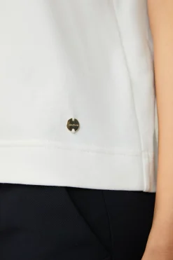 Baumwoll-Interlock-Shirt Ohne Arm In*Windsor Clearance
