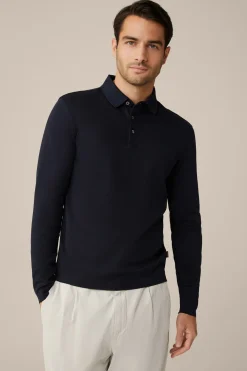 Baumwoll-Langarm-Poloshirt Frido In*Windsor Hot