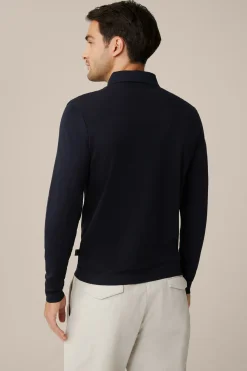 Baumwoll-Langarm-Poloshirt Frido In*Windsor Hot