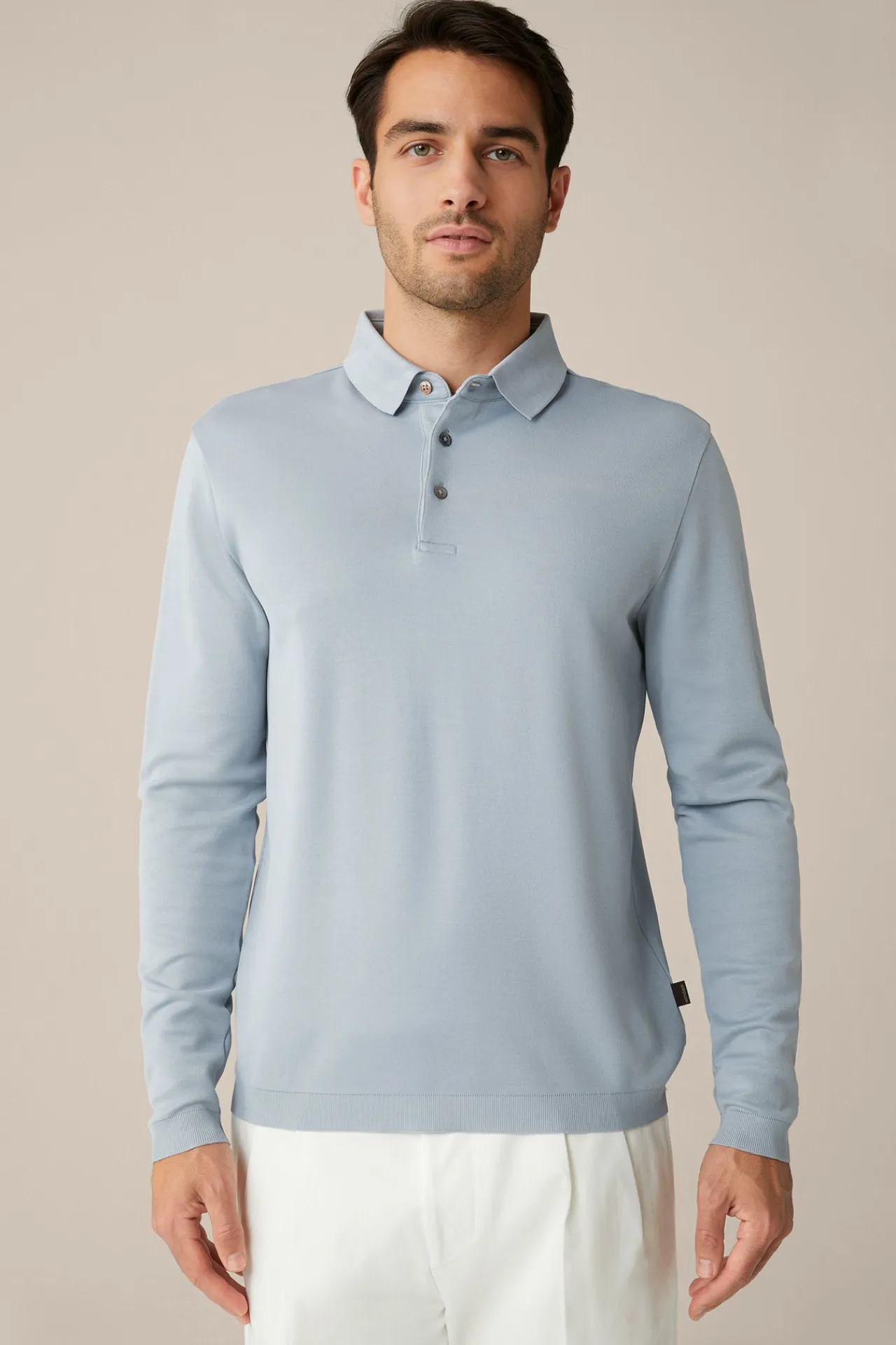 Baumwoll-Langarm-Poloshirt Frido In*Windsor Outlet