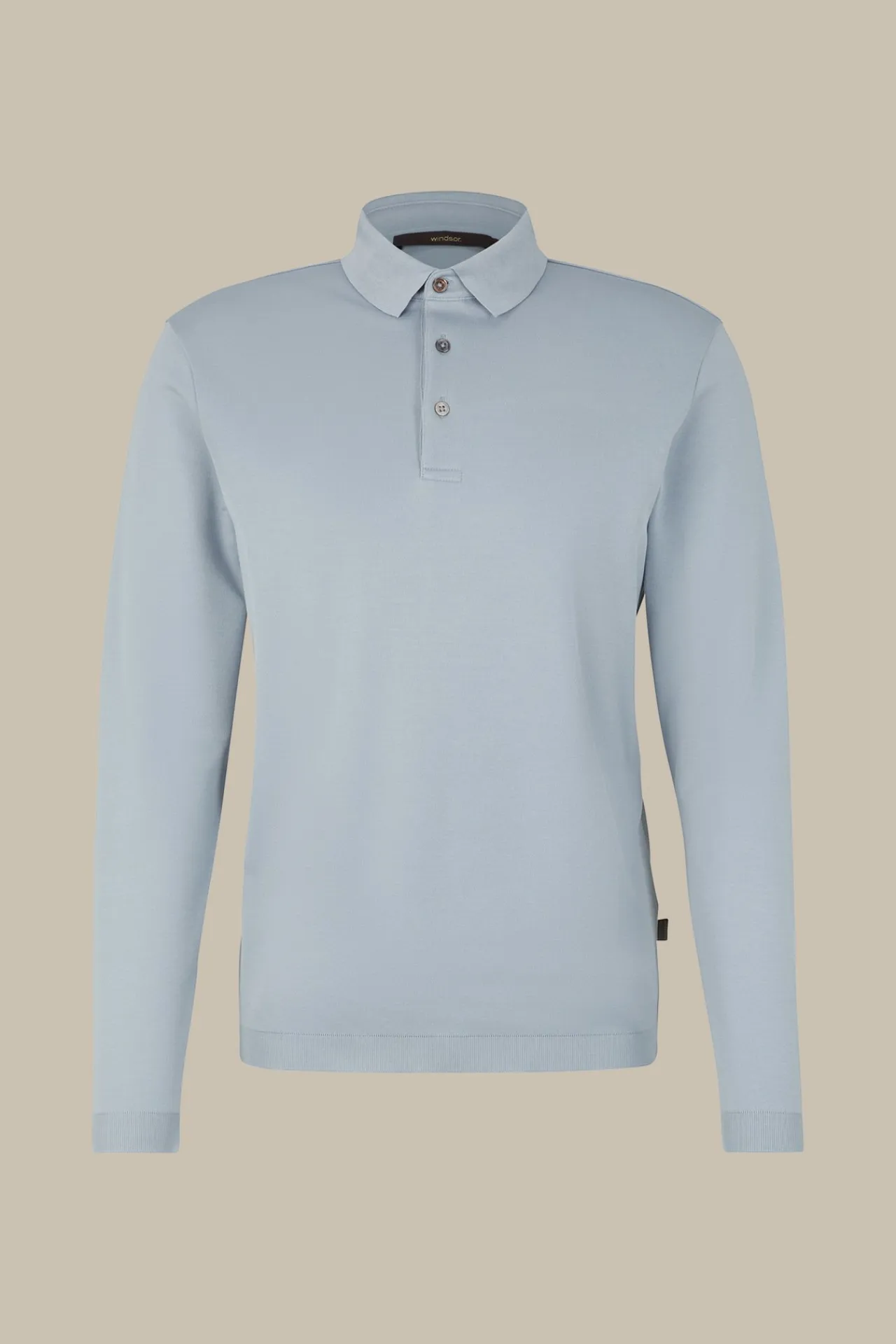 Baumwoll-Langarm-Poloshirt Frido In*Windsor Outlet