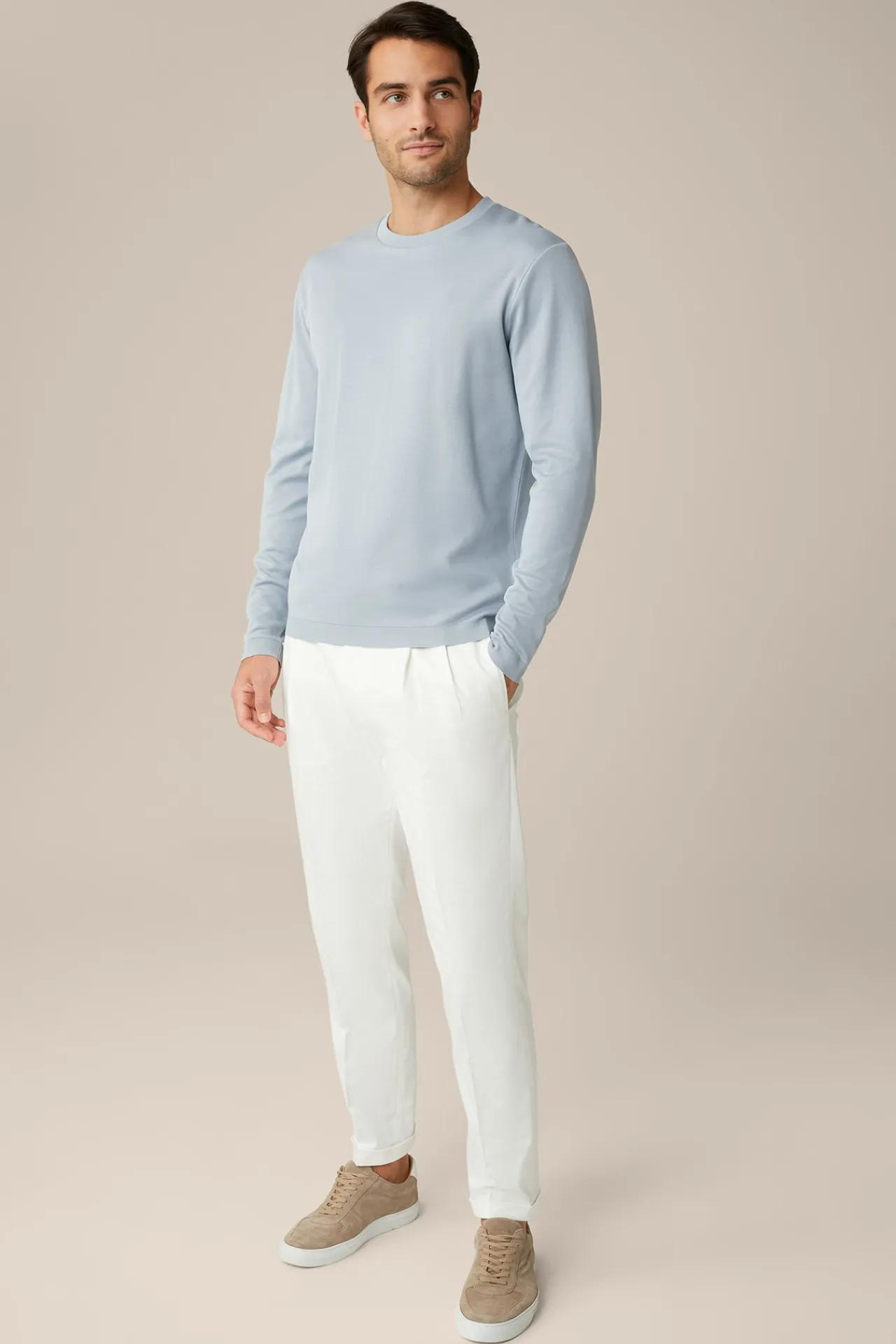 Baumwoll-Langarm-Shirt Frido In*Windsor Hot