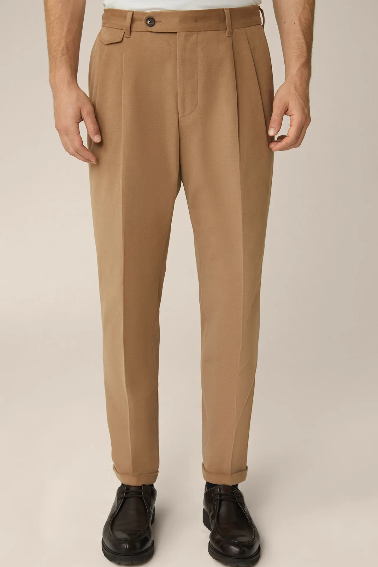 Baumwollmix-Hose Serpo In Camel-Braun*Windsor Online