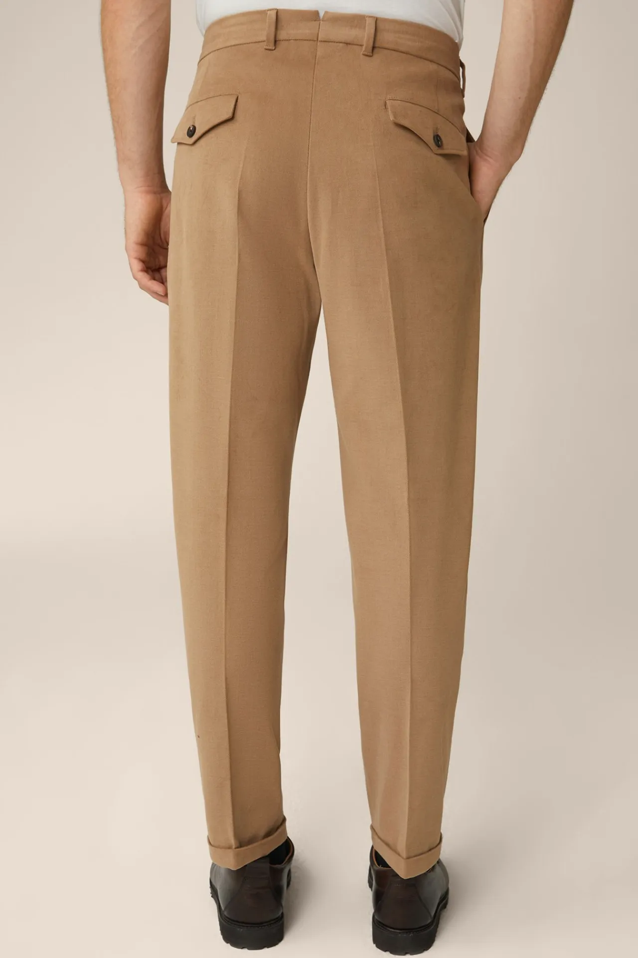 Baumwollmix-Hose Serpo In Camel-Braun*Windsor Online