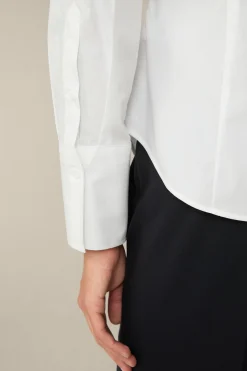 Baumwollstretch-Bluse Mit Hemdkragen In*Windsor Fashion