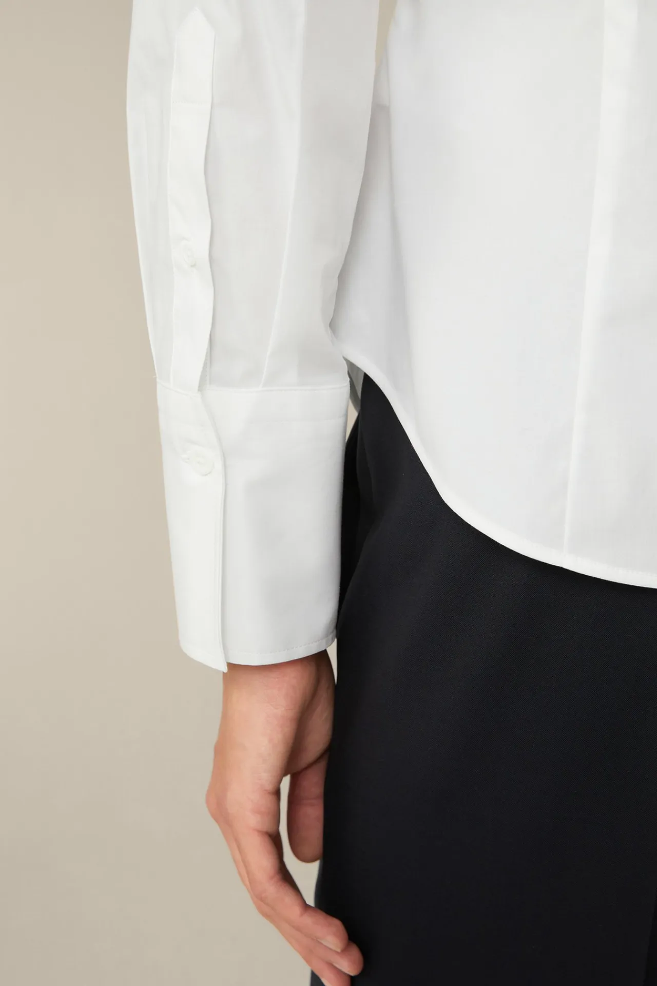 Baumwollstretch-Bluse Mit Hemdkragen In*Windsor Fashion