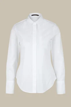 Baumwollstretch-Bluse Mit Hemdkragen In*Windsor Fashion