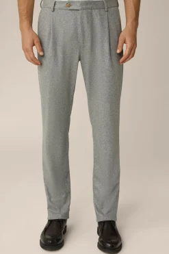 Cashmere-Baukasten-Hose Floro Mit Bundfalte In Grau Meliert*Windsor Outlet
