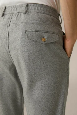 Cashmere-Baukasten-Hose Floro Mit Bundfalte In Grau Meliert*Windsor Outlet