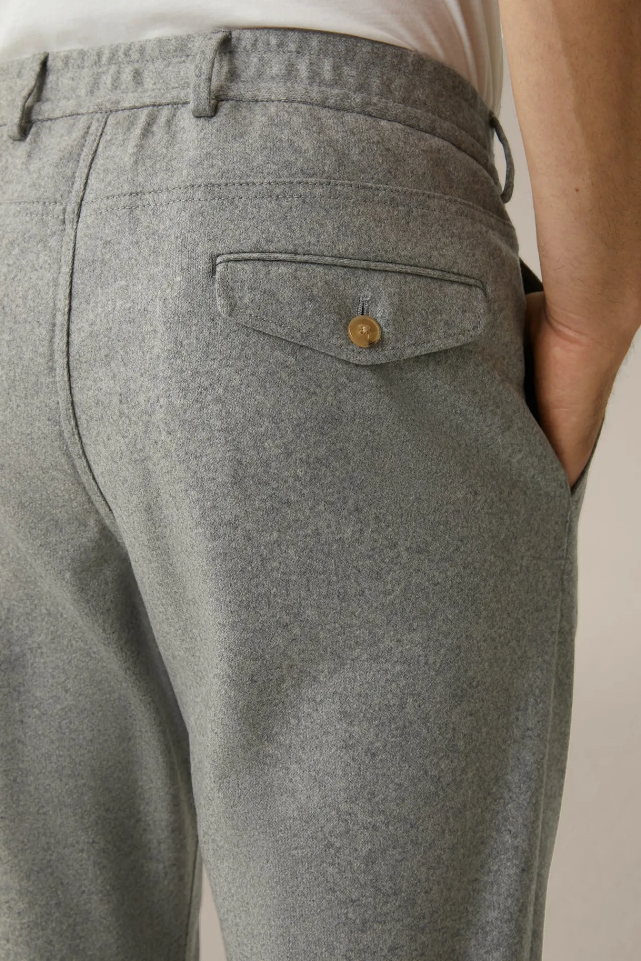 Cashmere-Baukasten-Hose Floro Mit Bundfalte In Grau Meliert*Windsor Outlet
