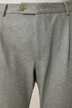 Cashmere-Baukasten-Hose Floro Mit Bundfalte In Grau Meliert*Windsor Outlet