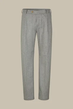 Cashmere-Baukasten-Hose Floro Mit Bundfalte In Grau Meliert*Windsor Outlet