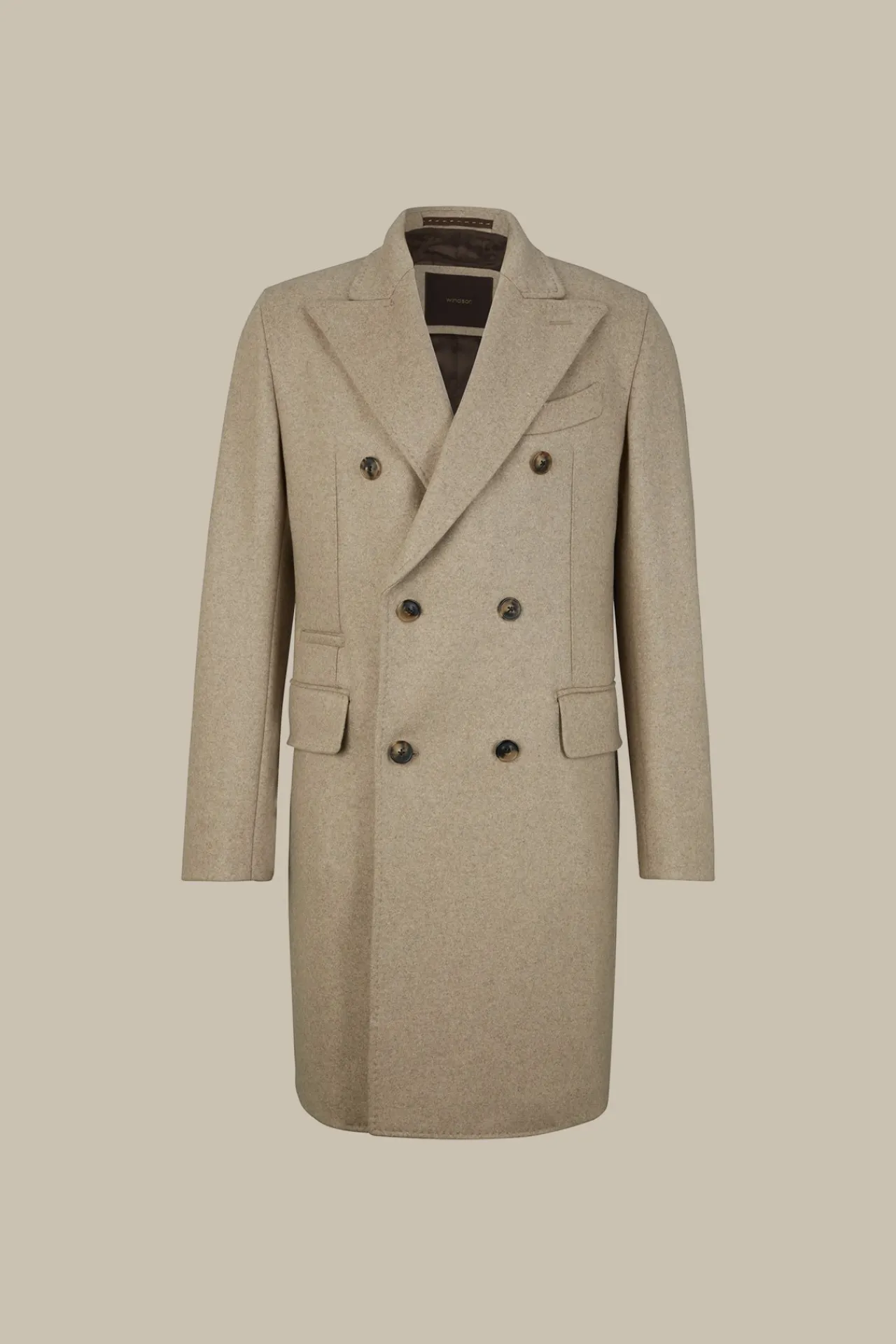 Cashmere-Doppelreiher-Mantel Cantro Mit Reverskragen In*Windsor New
