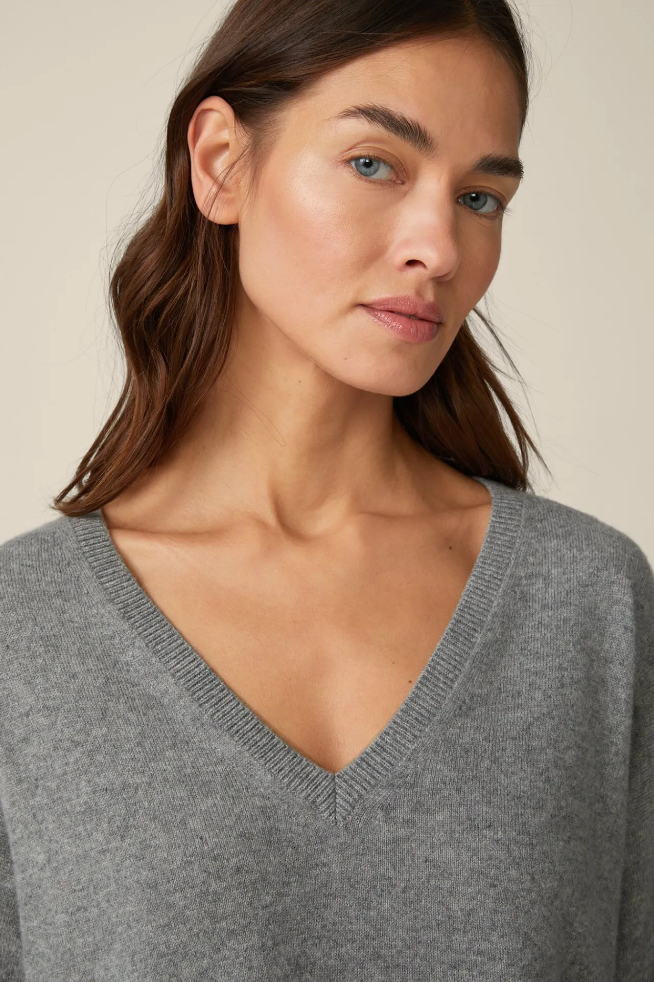 Cashmere-Pullover In Grau Melange*Windsor Sale