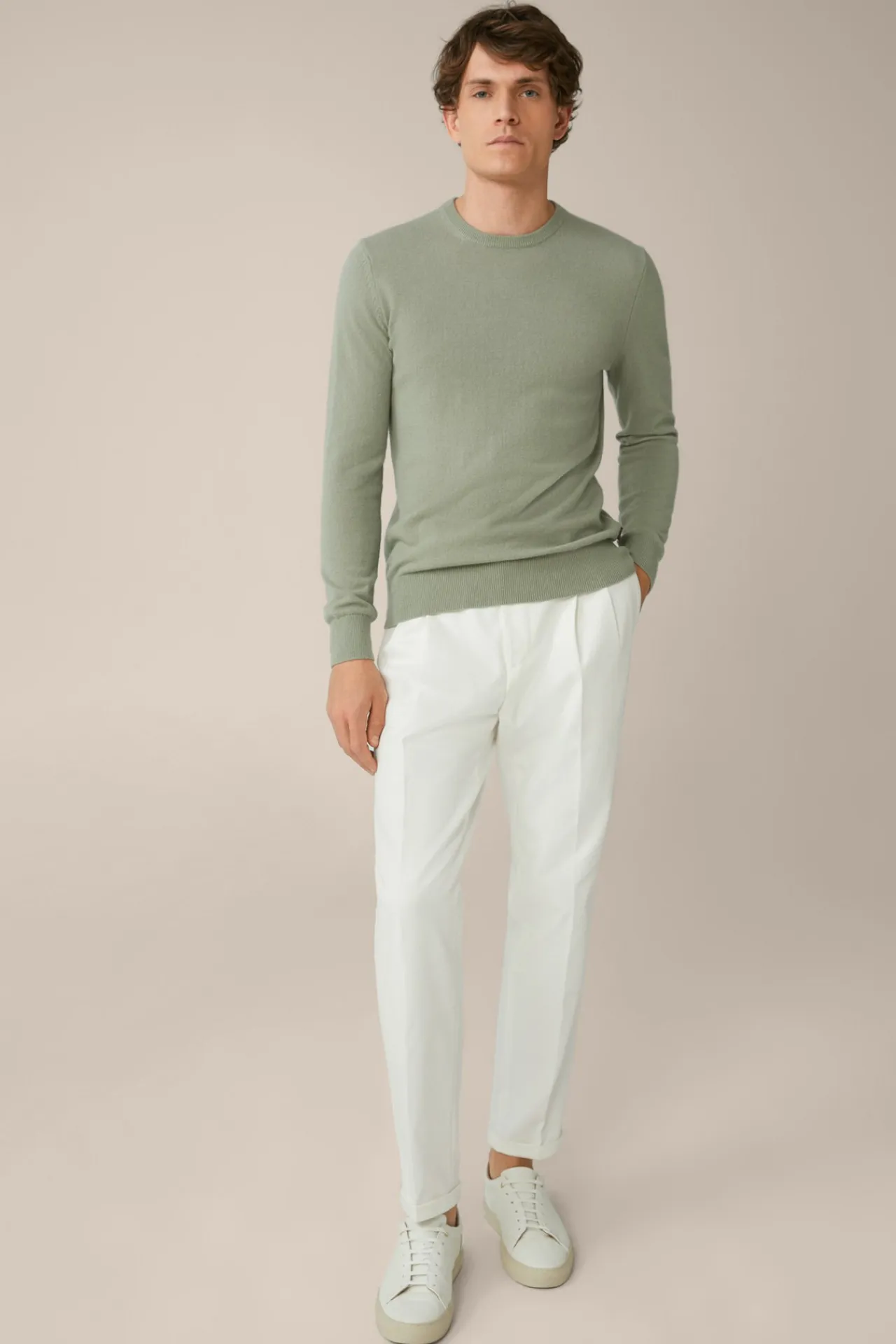 Cashmere-Rundhals-Pullover Cashmono In*Windsor Hot