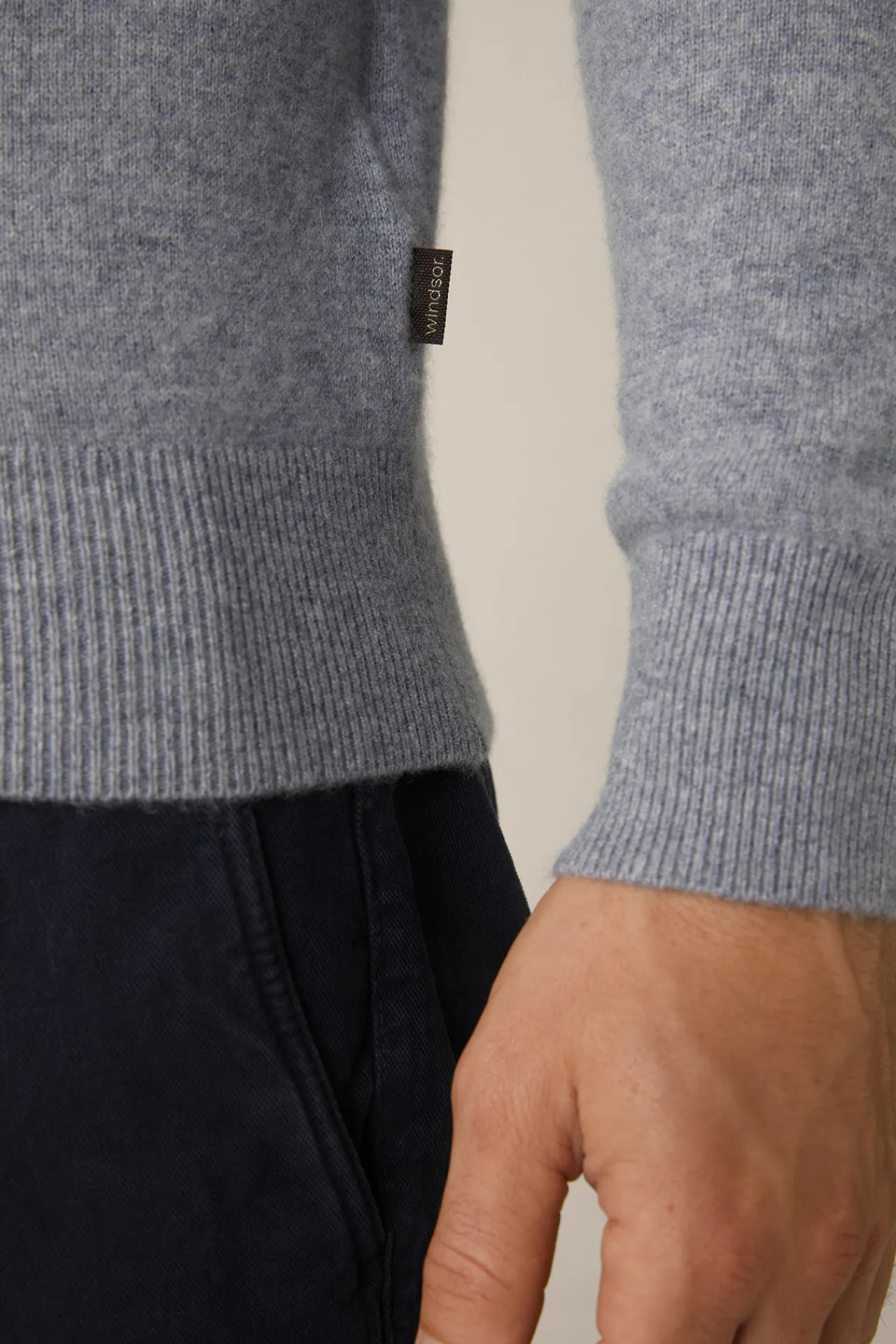 Cashmere-Rundhals-Pullover Cashmono In*Windsor Hot