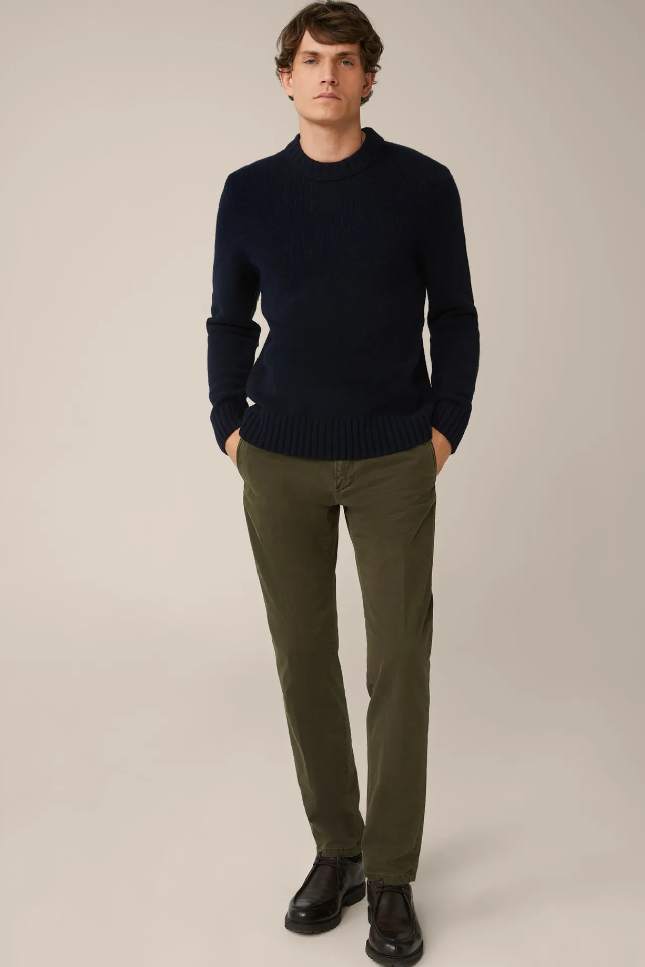 Cashmere-Strick-Rundhals-Pullover Ecosio In*Windsor Sale