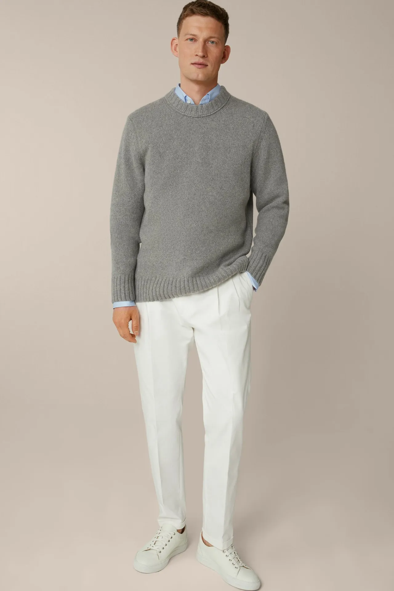 Cashmere-Strick-Rundhals-Pullover Ecosio In*Windsor Sale