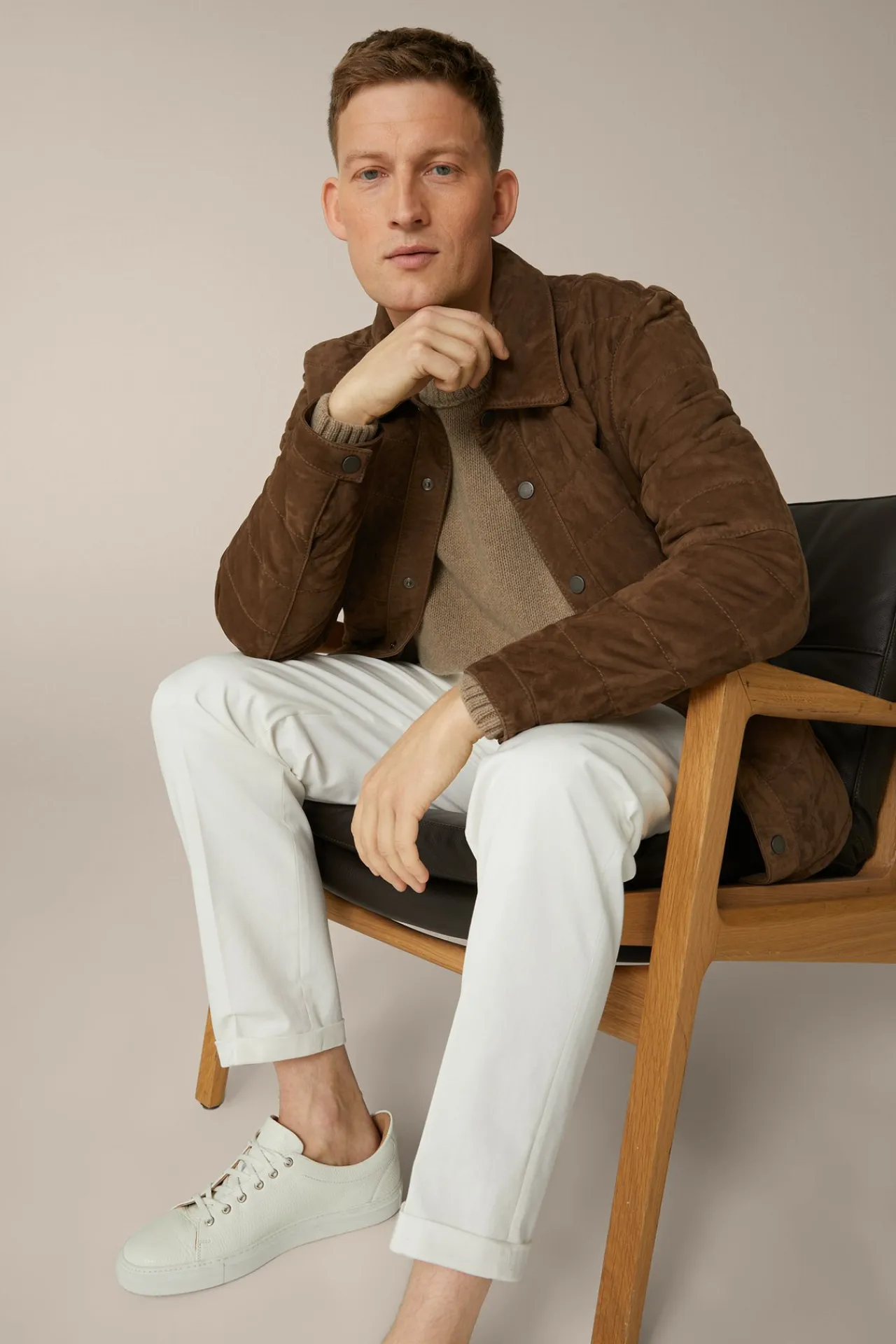 Cashmere-Strick-Rundhals-Pullover Ecosio In Beige*Windsor Online