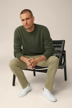 Cashmere-Strick-Rundhals-Pullover Ecosio In Olive*Windsor Online