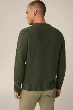 Cashmere-Strick-Rundhals-Pullover Ecosio In Olive*Windsor Online