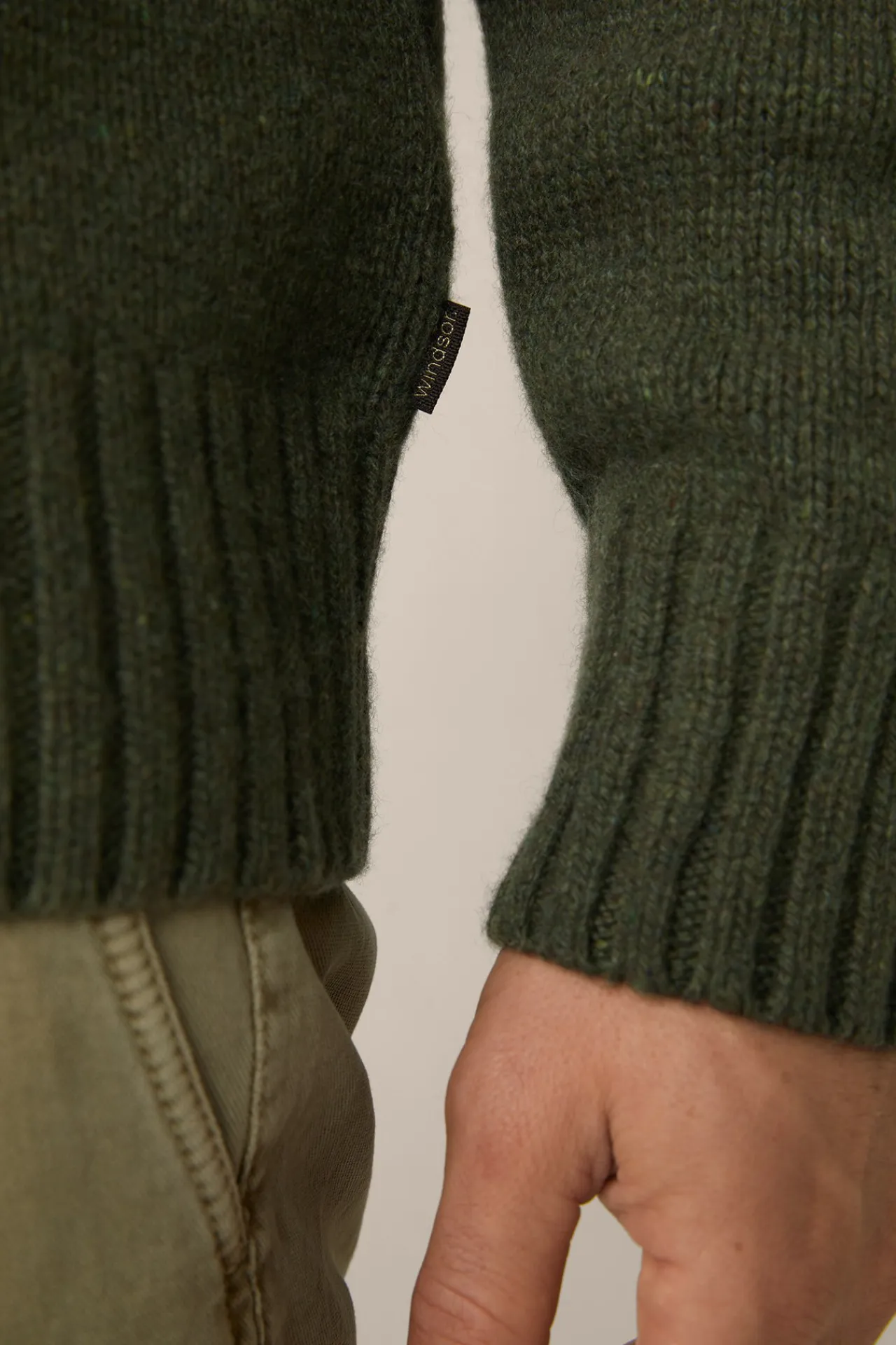Cashmere-Strick-Rundhals-Pullover Ecosio In Olive*Windsor Online