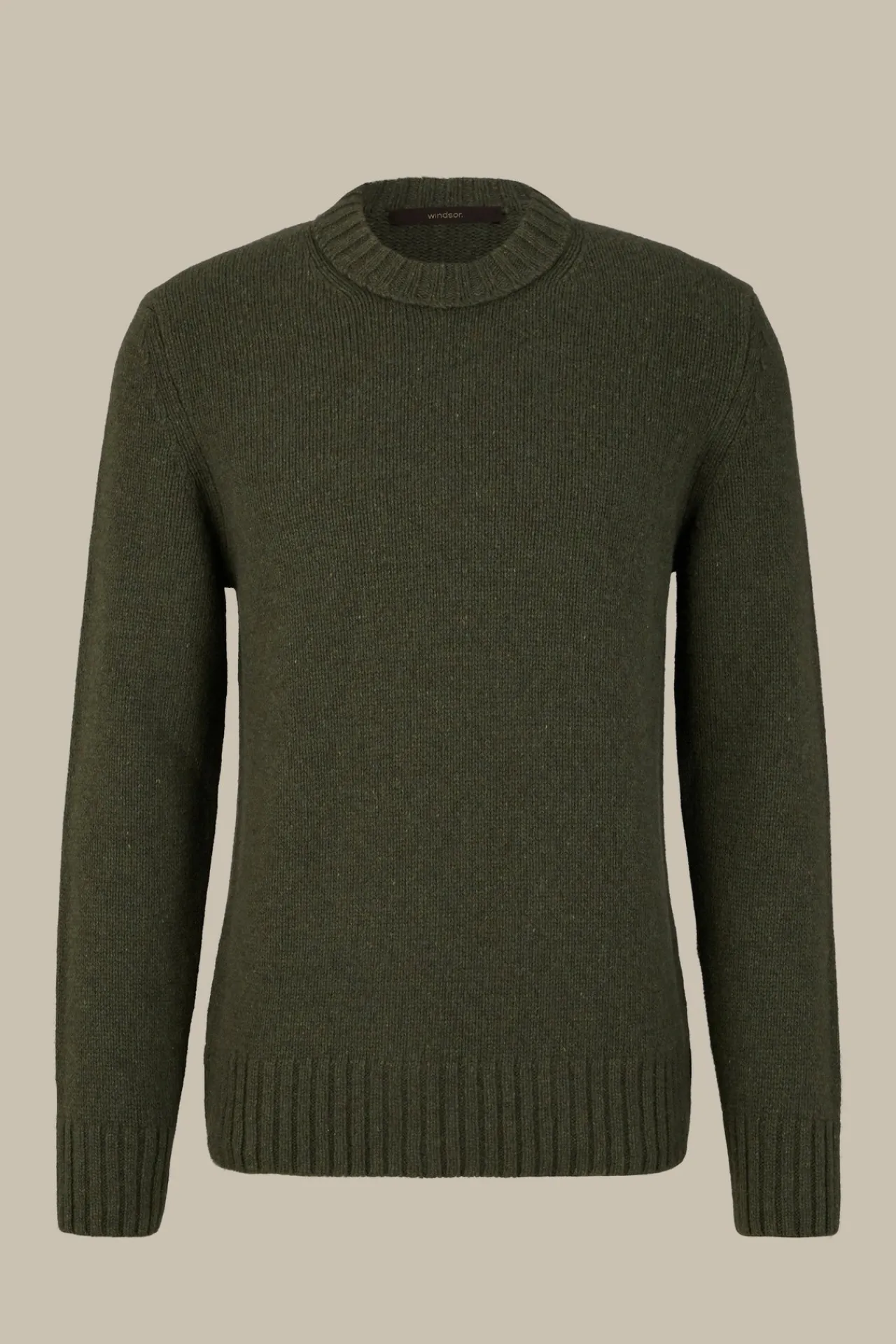 Cashmere-Strick-Rundhals-Pullover Ecosio In Olive*Windsor Online