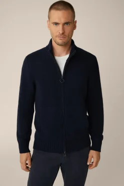 Cashmere-Zip-Strick-Jacke Ecosio Mit Stehkragen In*Windsor Outlet