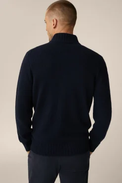 Cashmere-Zip-Strick-Jacke Ecosio Mit Stehkragen In*Windsor Outlet