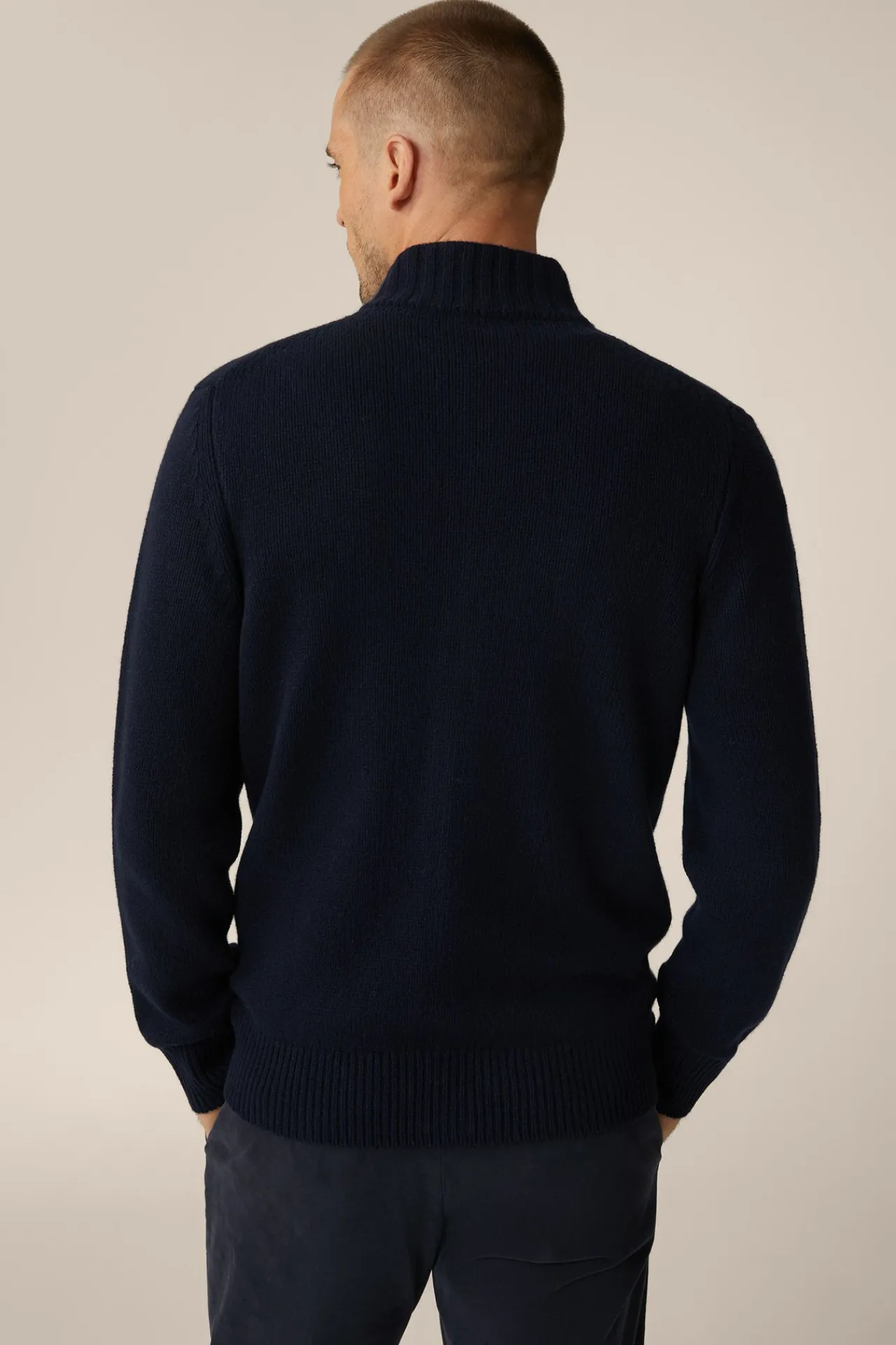 Cashmere-Zip-Strick-Jacke Ecosio Mit Stehkragen In*Windsor Outlet