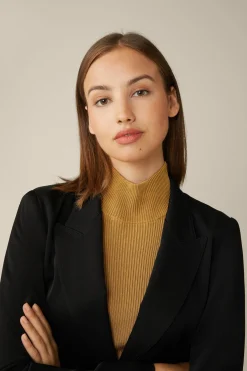 Crepe-Blazer Mit Breitem Revers In*Windsor Fashion