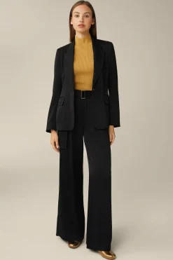 Crepe-Blazer Mit Breitem Revers In*Windsor Fashion