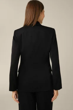 Crepe-Blazer Mit Breitem Revers In*Windsor Fashion