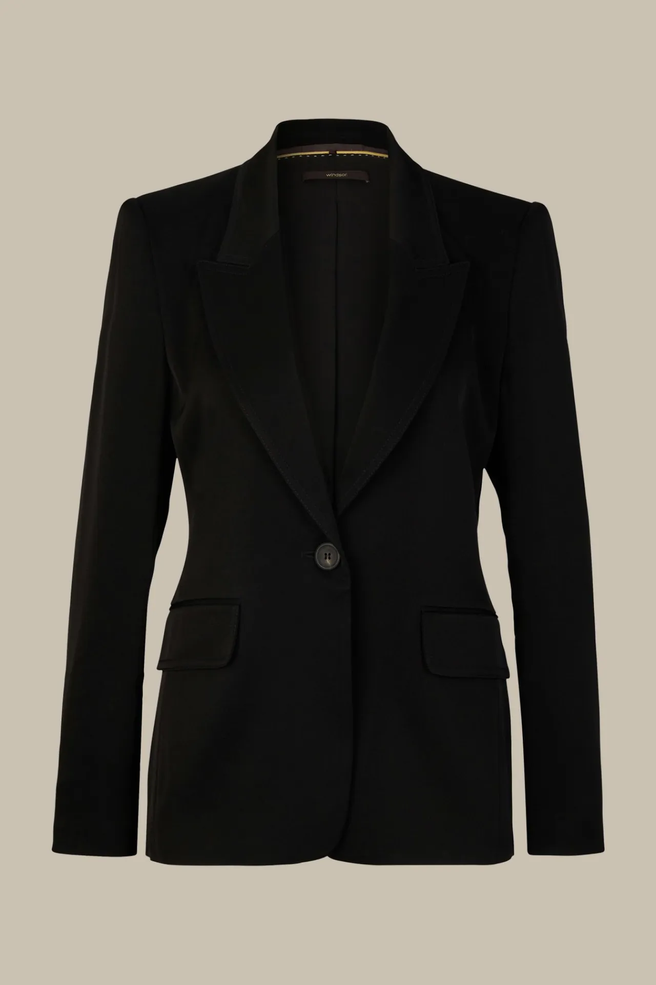 Crepe-Blazer Mit Breitem Revers In*Windsor Fashion