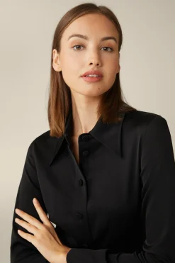 Crepe-Hemdblusen-Kleid In*Windsor New