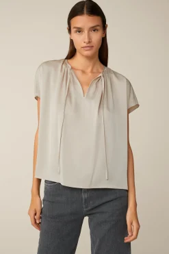 Crepe-Kurzarm-Bluse In*Windsor Fashion