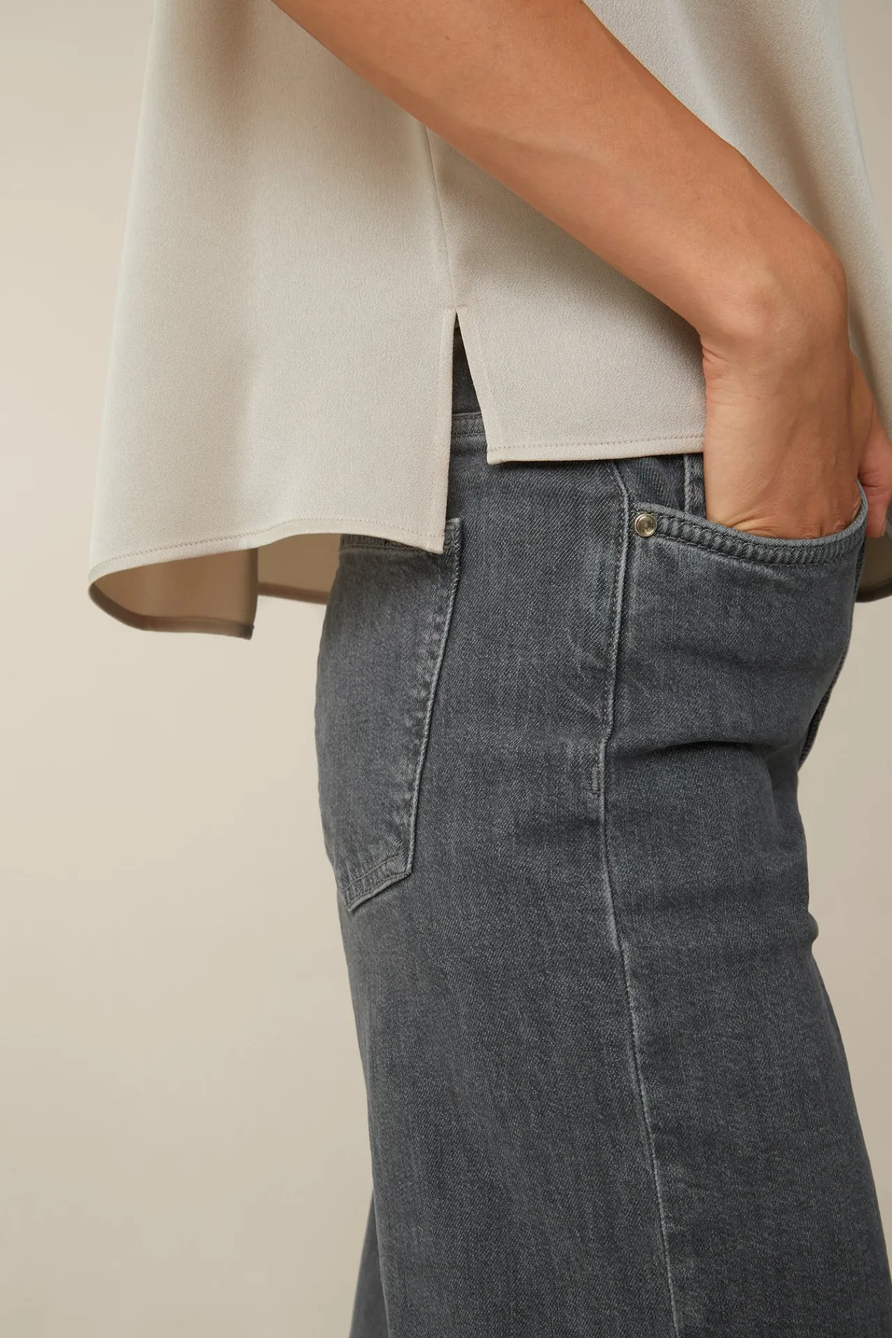 Crepe-Kurzarm-Bluse In*Windsor Fashion