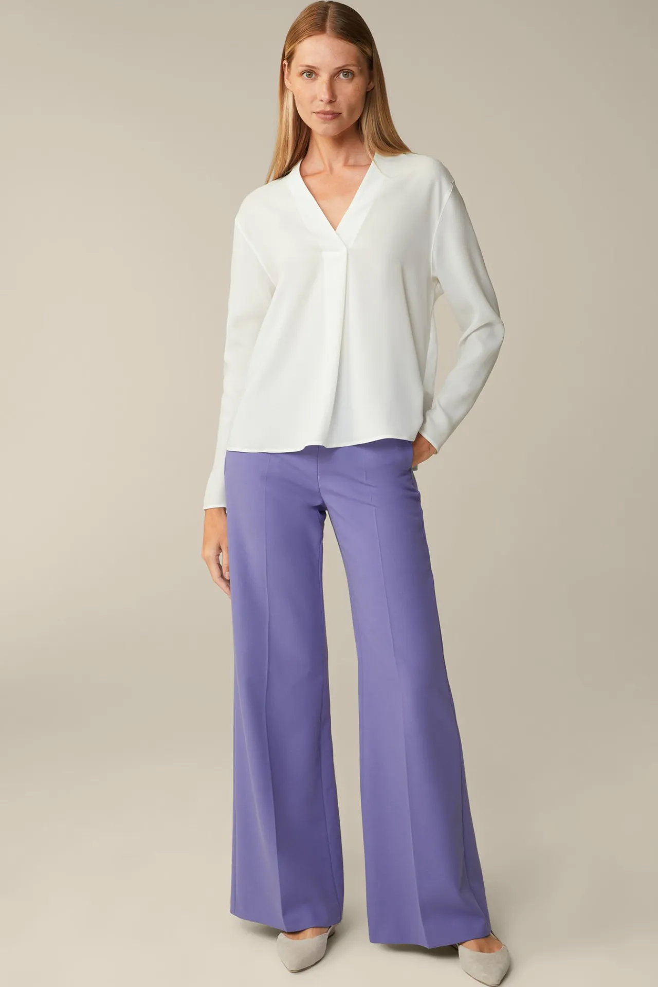 Crepe-Langarm-Bluse In*Windsor Discount