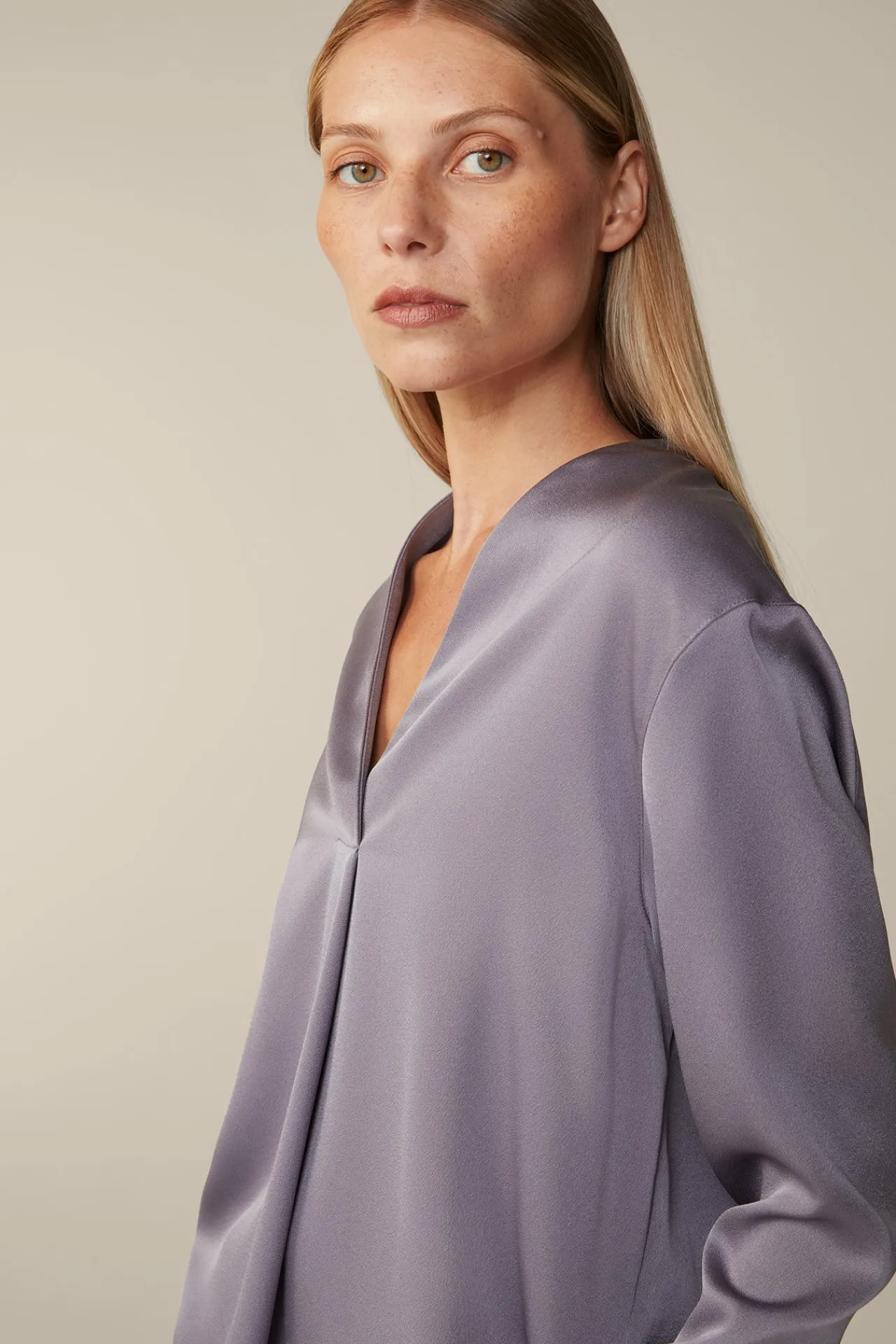 Crepe-Langarm-Bluse In*Windsor Discount