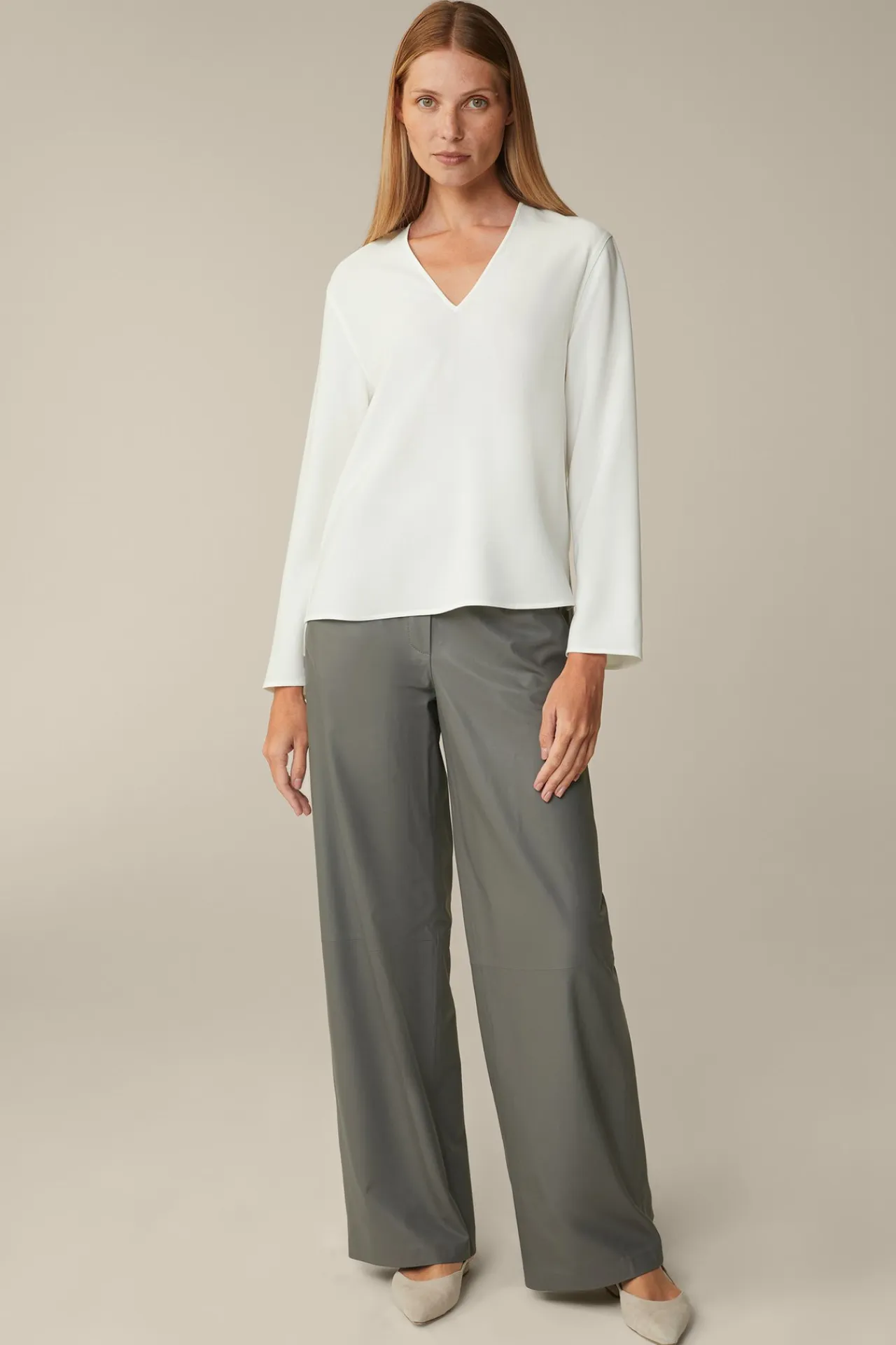 Crepe-Langarm-Bluse In*Windsor Clearance