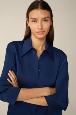 Crepe-Langarm-Hemd-Bluse In*Windsor Fashion