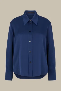 Crepe-Langarm-Hemd-Bluse In*Windsor Fashion
