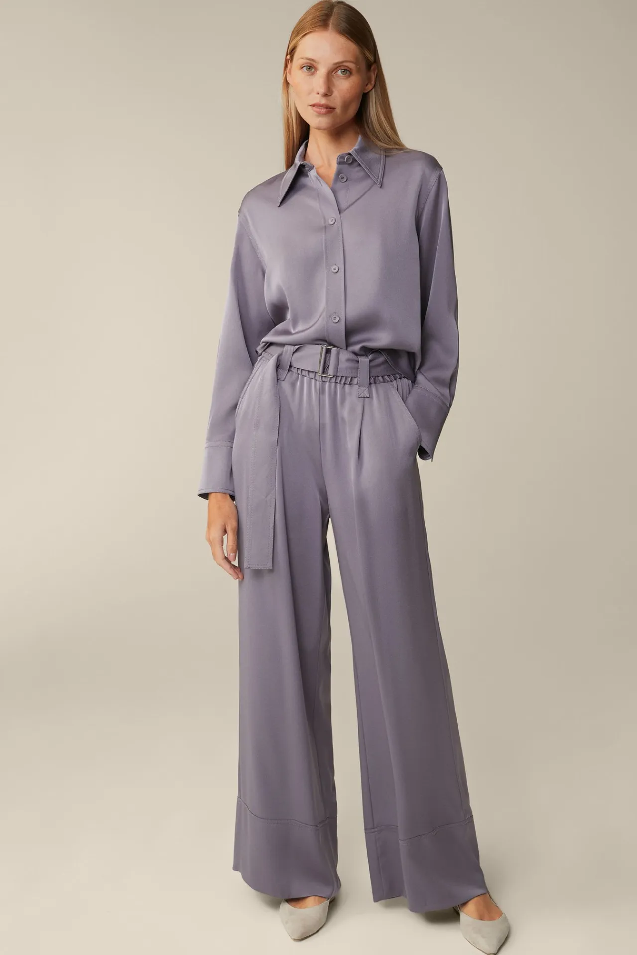 Crepe-Langarm-Hemd-Bluse In*Windsor Discount