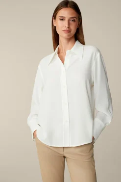 Crepe-Langarm-Hemd-Bluse In*Windsor New