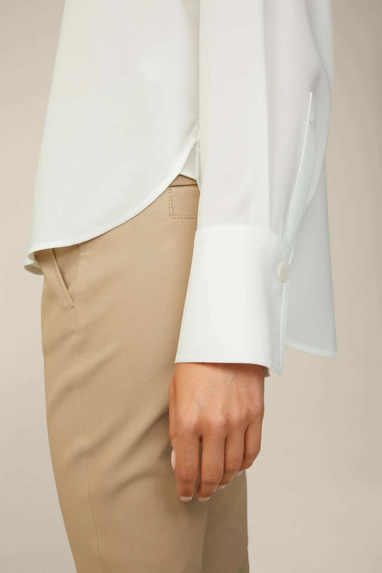 Crepe-Langarm-Hemd-Bluse In*Windsor New