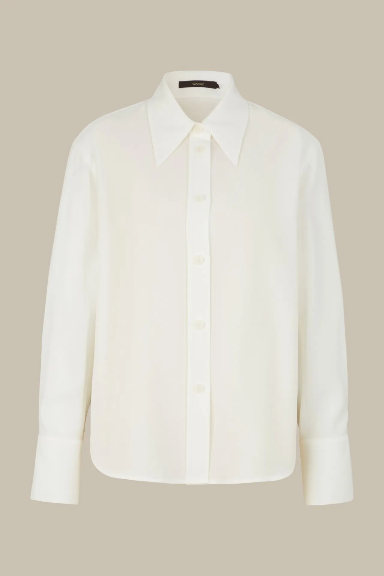 Crepe-Langarm-Hemd-Bluse In*Windsor New